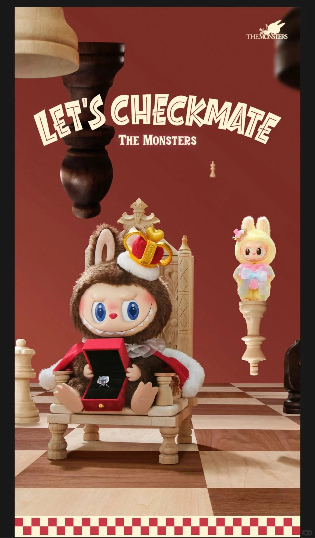 Labubu Letscheckmate 38cm plush doll The King large one pre-order